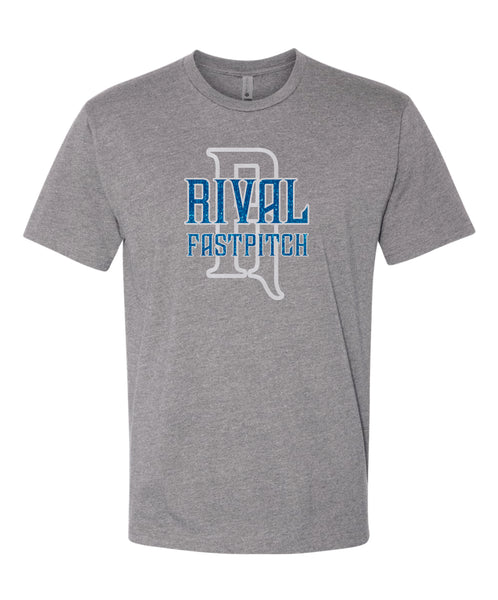 Rival Fastpitch Unisex BIG LOGO Tee- matte and glitter