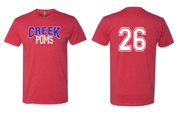 Creek Poms CREEK Tee- matte and glitter