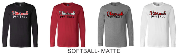 Hitstreak Unisex Long Sleeve Tee-Matte or Glitter