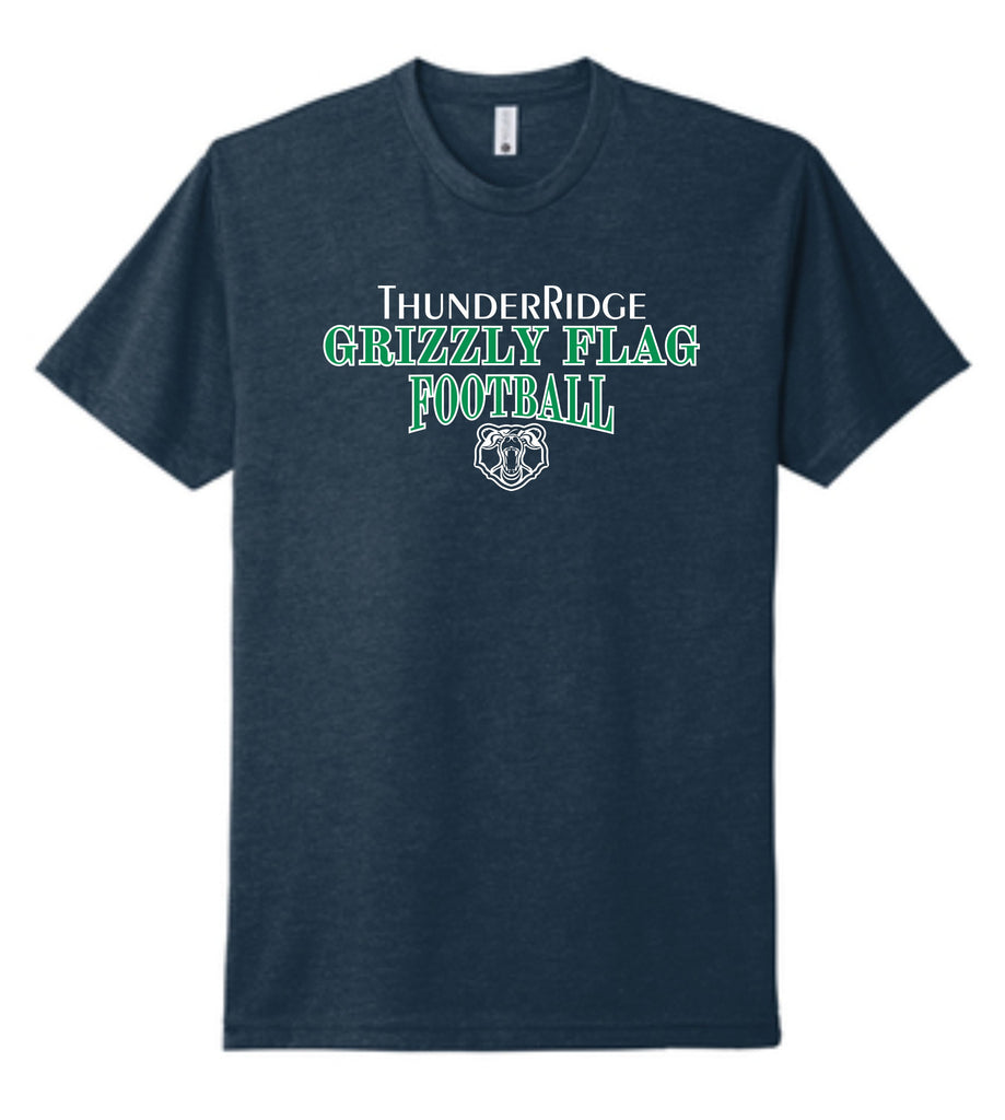 Thunder Ridge Flag Football Next Level Tee- GRIZZLY Design