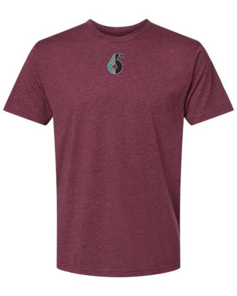 6th Tool  Unisex "6TH" Tee- matte and glitter