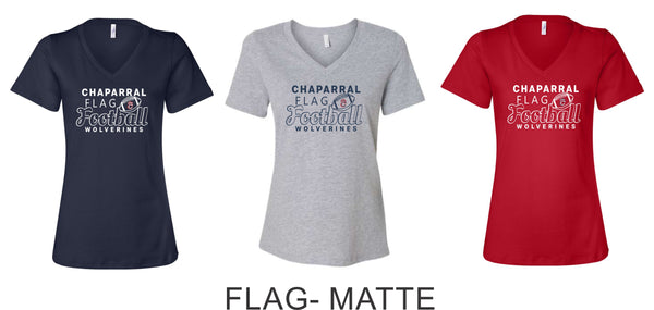 Chap Flag Football Ladies Tee- 4 design choices