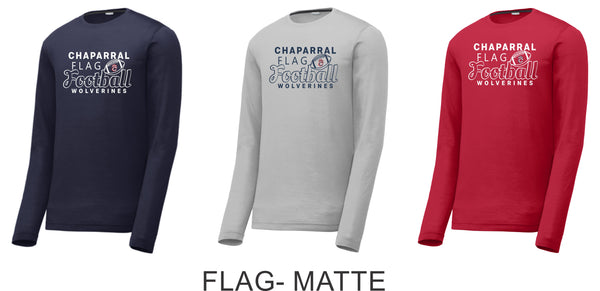 Chap Flag Football Long Sleeve Tee- 4 design choices