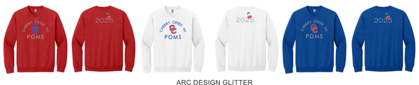 Creek Poms Crewneck Sweatshirt -Matte or Glitter
