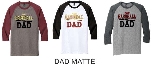 Pondo Baseball Unisex Raglan Tee- 12 Designs- Matte or Glitter