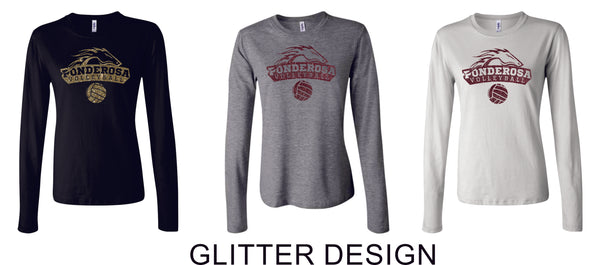 Pondo VOLLEYBALL Ladies Bella Canvas Long Sleeve Tee