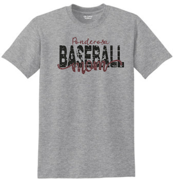 Pondo Baseball Basic MOM Tee- Matte or Glitter