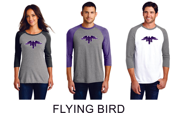 RHMS Ladies or Unisex Raglan Tee- Matte or Glitter