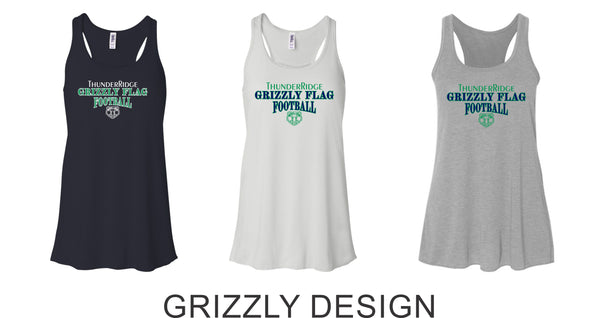 Thunder Ridge Flag Football Ladies Flowy Tank- 3 Colors -5 Designs