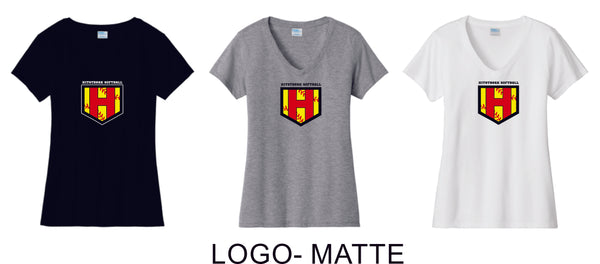 Hitstreak Gold Ladies Short Sleeve Mom Tee- Matte or Glitter