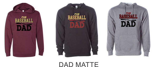 Pondo Baseball Basic Hoodie- 12 designs- Matte or Glitter