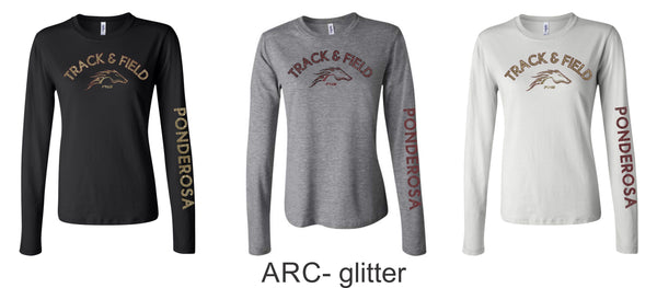 Pondo FAN Track & Field Ladies Bella Canvas Long Sleeve Tee- 4 Designs