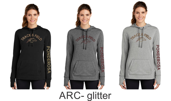 Pondo FAN Track & Field Triblend Wicking Hoodie- Ladies or Unisex