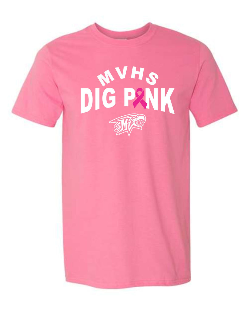 MVHS Volleyball Dig Pink Tee
