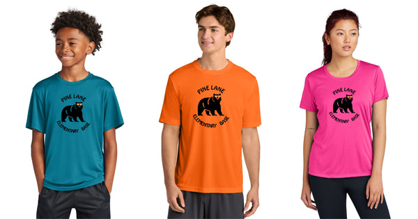 PLE BASE Wicking Tee- Youth, Ladies, Adult Sizes- New Colors