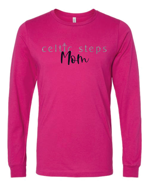 Celtic Steps Mom Unisex Long Sleeve Tee-Matte or Glitter