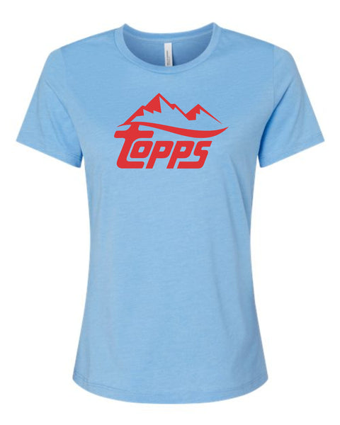 Rocky Mountain Topps Baseball Blue/Red Ladies Tee