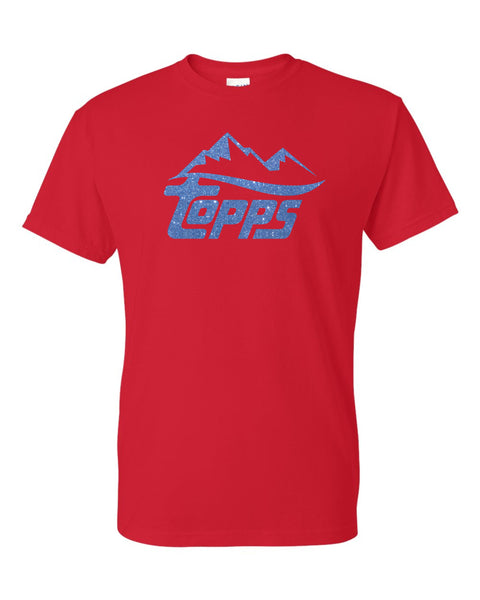 Rocky Mountain Topps Basic Blue/Red Tee- Matte or Glitter