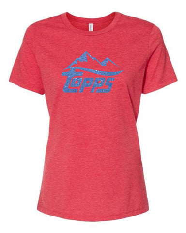 Rocky Mountain Topps Baseball Blue/Red Ladies Tee