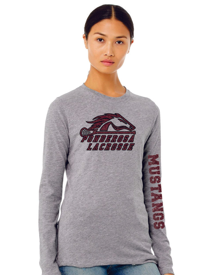 Pondo LAX Ladies Bella Canvas Long Sleeve Tee- 4 Designs