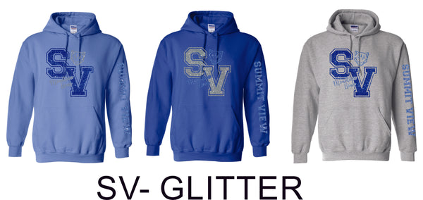 Summit View Basic Hoodie- 8 Designs- Matte or Glitter