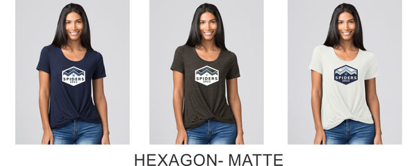 Spiders Twisted Tee- Ladies or Girls- 5 Designs