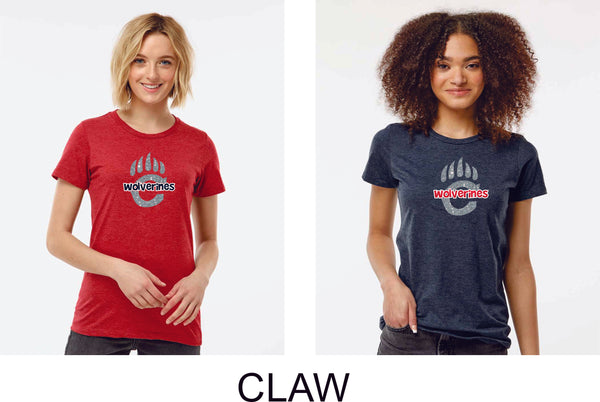 Wolverines Ladies Tee- 3 designs- matte or glitter