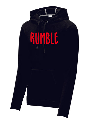 Rumble Staff Triblend Wicking Fleece Hoodie-Ladies or Unisex