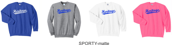 Heritage Crewneck Sweatshirt- Matte and Glitter