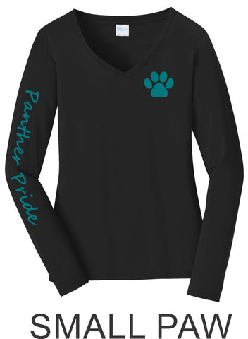 PGE Paw Long Sleeve Ladies Tee- Matte or Glitter