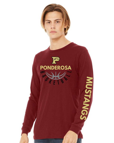 Pondo Basketball Bella Canvas Long Sleeve Tee- 4 Designs
