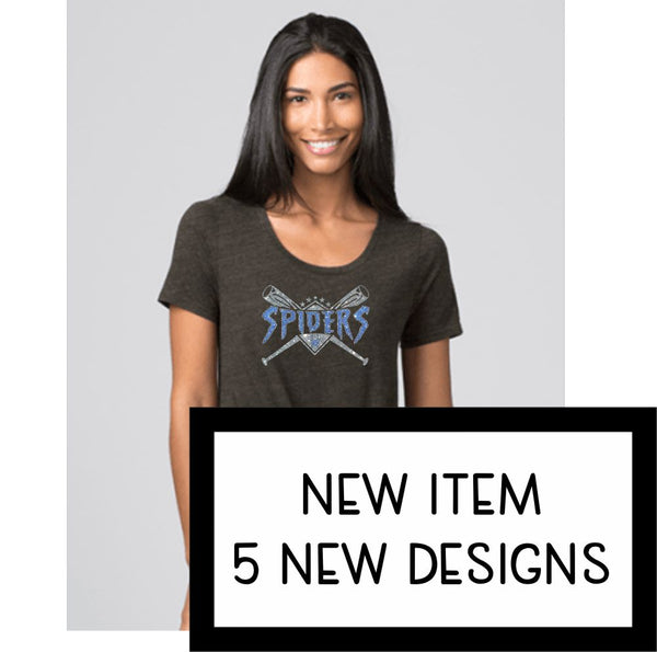 Spiders Twisted Tee- Ladies or Girls- 5 Designs