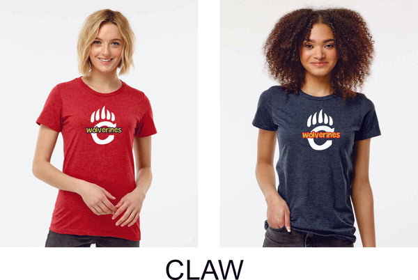 Wolverines Ladies Tee- 3 designs- matte or glitter