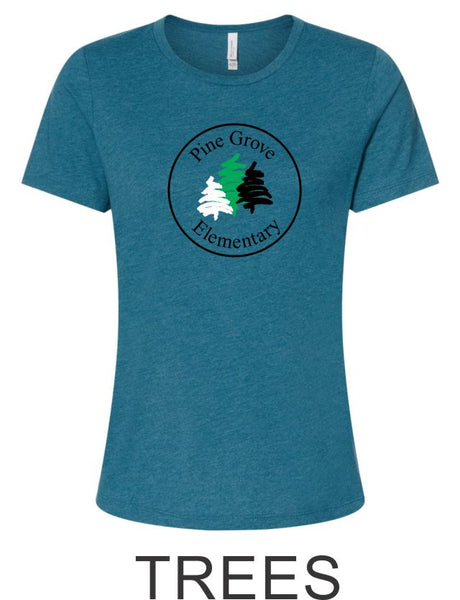 Pine Grove Heather Teal Tee- 4 designs