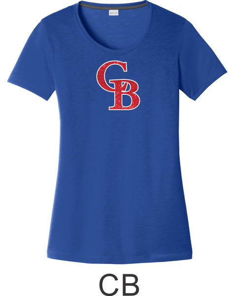 Bulldawgs Ladies Wicking Tee - 2 designs- Matte or Glitter
