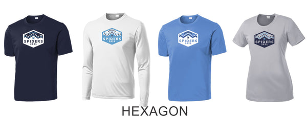 Spiders Wicking Tee- Youth, Ladies, Unisex sizes- Short and Long Sleeve