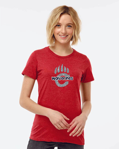 Wolverines Ladies Tee- 3 designs- matte or glitter