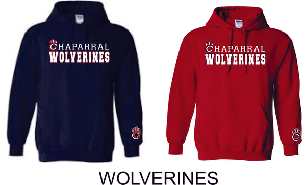 Wolverines Hooded Sweatshirt- 3 Designs-Matte or Glitter