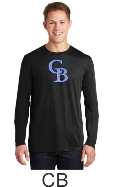 Bulldawgs Wicking Long Sleeve Tee- 2 designs- Matte or Glitter
