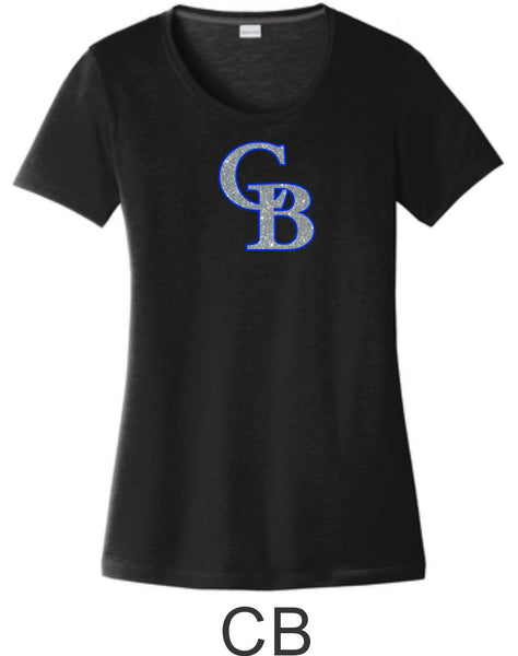 Bulldawgs Ladies Wicking Tee - 2 designs- Matte or Glitter