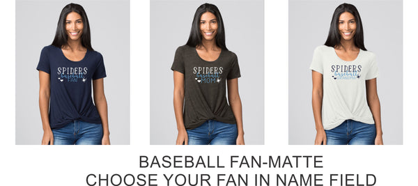 Spiders Twisted Tee- Ladies or Girls- 5 Designs