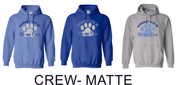 Summit View Basic Hoodie- 8 Designs- Matte or Glitter