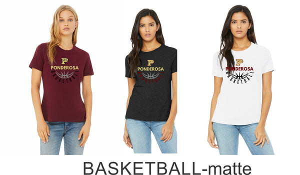 Pondo Basketball Ladies Bella Canvas Tee- 4 designs
