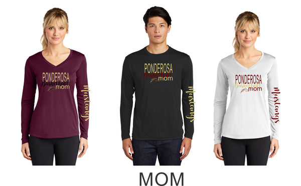 Pondo Basketball Long Sleeve Wicking Tee- Youth, Ladies, Adult Sizes