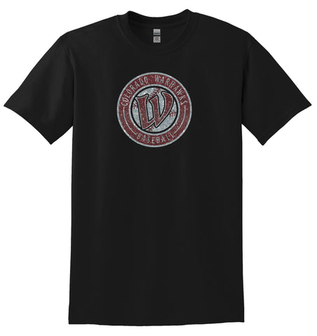 Warhawks Baseball Basic CIRCLE Tee- Matte or Glitter