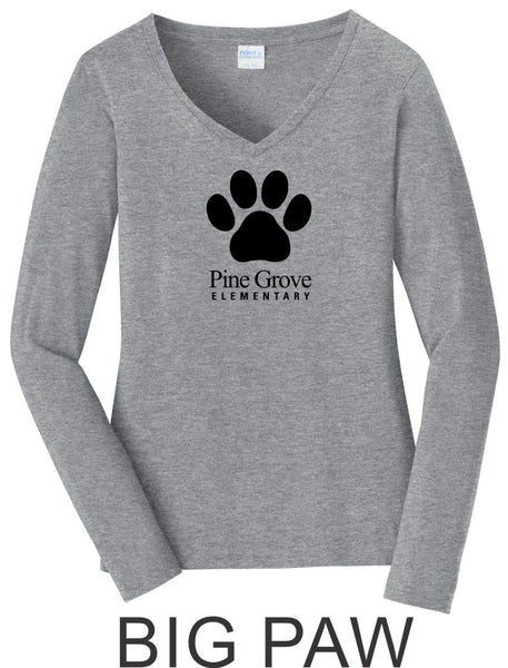 PGE Paw Long Sleeve Ladies Tee- Matte or Glitter