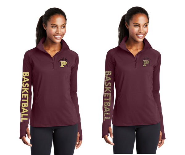 Pondo Basketball Sports Wik 1/4 Zip Pullover- Ladies or Unisex