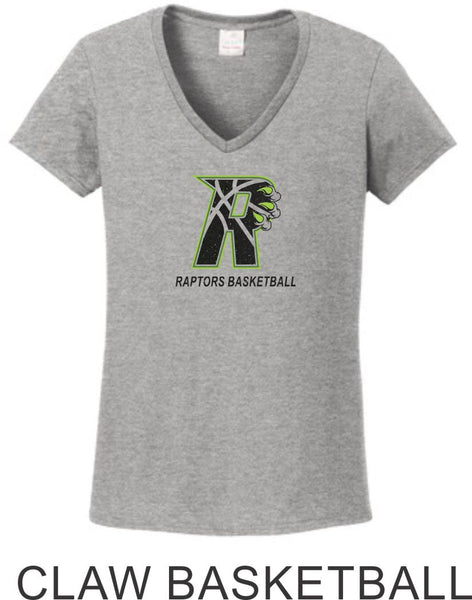 Raptors Ladies Tee- 2 Designs- 4 Sports- Matte or Glitter
