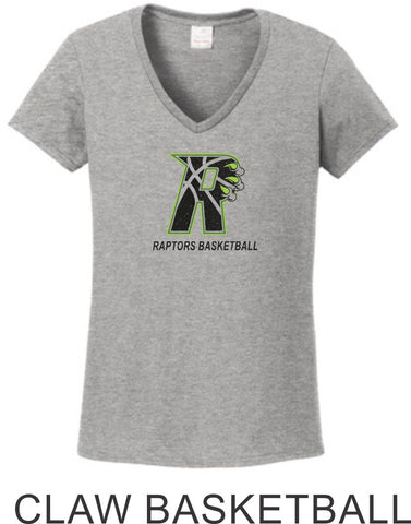 Raptors Ladies Tee- 2 Designs- 4 Sports- Matte or Glitter