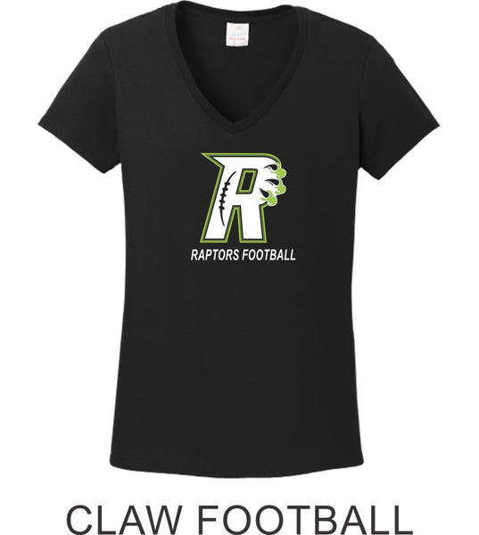 Raptors Ladies Tee- 2 Designs- 4 Sports- Matte or Glitter